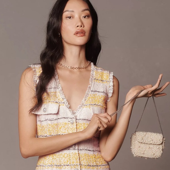 Anthropologie Maeve Sleeveless Tweed Mini Dress - Picture 8 of 15